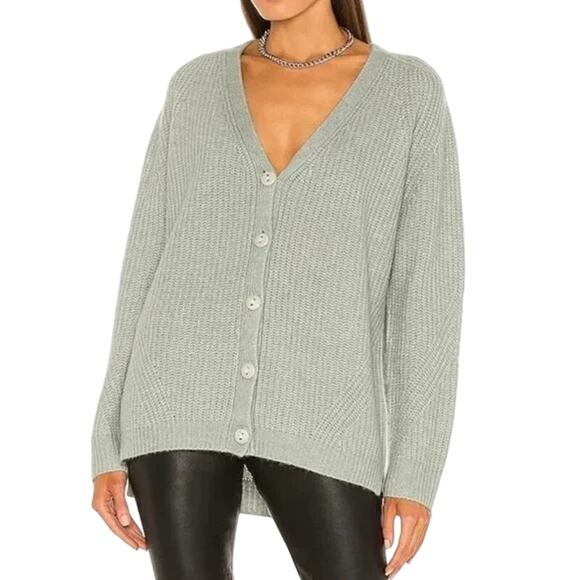 AllSaints Green Bay Leanne Cardigan Knit Wool Alpaca Blend Sweater Size Small - Picture 1 of 8